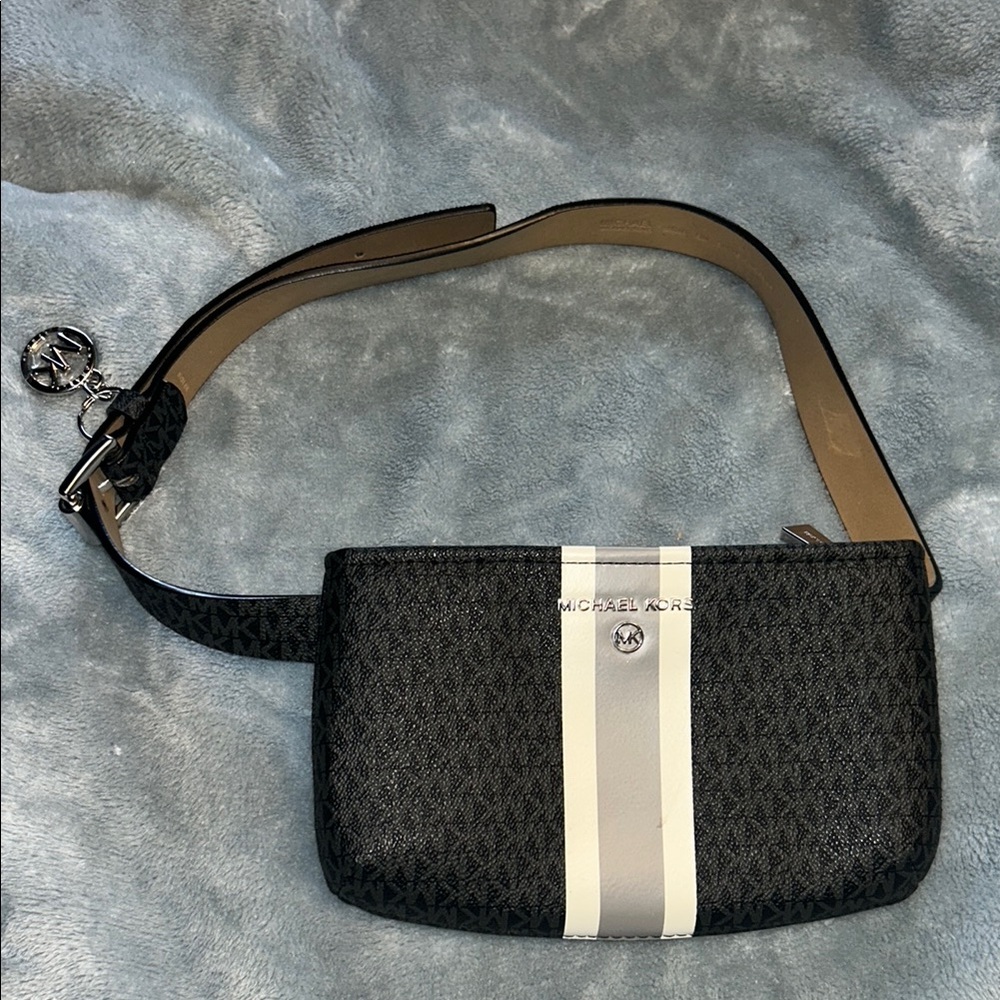Michael Kors Black and White black Belt Bag